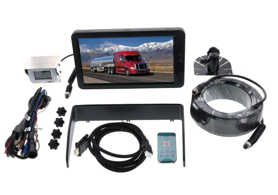 Kit completo cablato HD 1080P con mono schermo 10'' e telecamera in inox